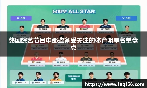 韩国综艺节目中那些备受关注的体育明星名单盘点